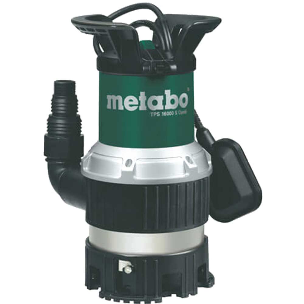 Metabo TPS 16000SCOMBI Submersible Dirty Water Pump with Float Switch 95 Metre Lift 16000 Litre Hour Max Flow 970w 240v