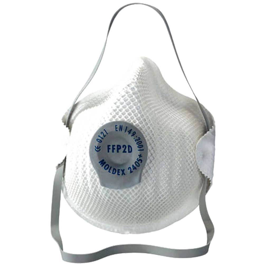 Moldex Classic Moulded Disposable Dust Mask with D Ventex Valve Aqueous Toxic Dust and Fibres EN149 Pack of 20