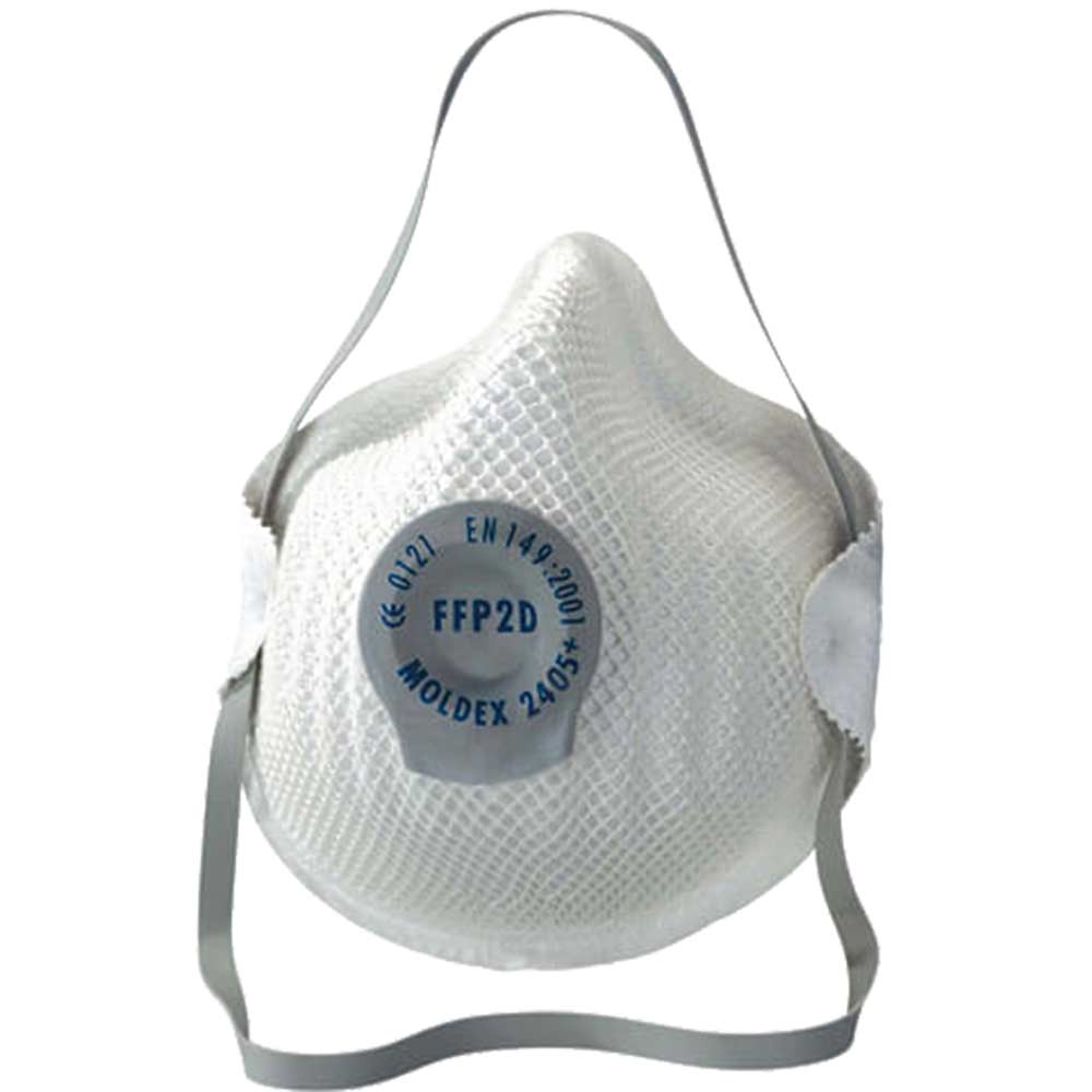 Moldex Classic Disposable Dust Mask with Ventex Valve Aqueous Toxic Dust and Fibres EN149 Pack of 3