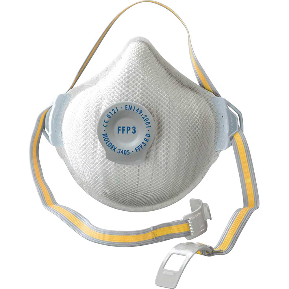 Moldex Series 3000 Reusable Dust Mask D Ventex Valve Aqueous Fine Toxic Dust and Fibres EN149 FFP3 Pack of 5