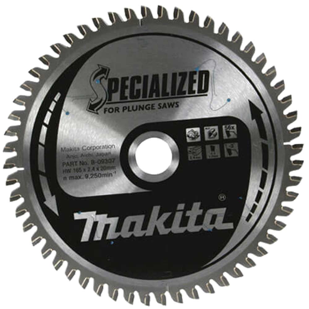 Makita Specialized Aluminium Plunge Saw Blade 165mm x 56 Teeth 20mm Bore