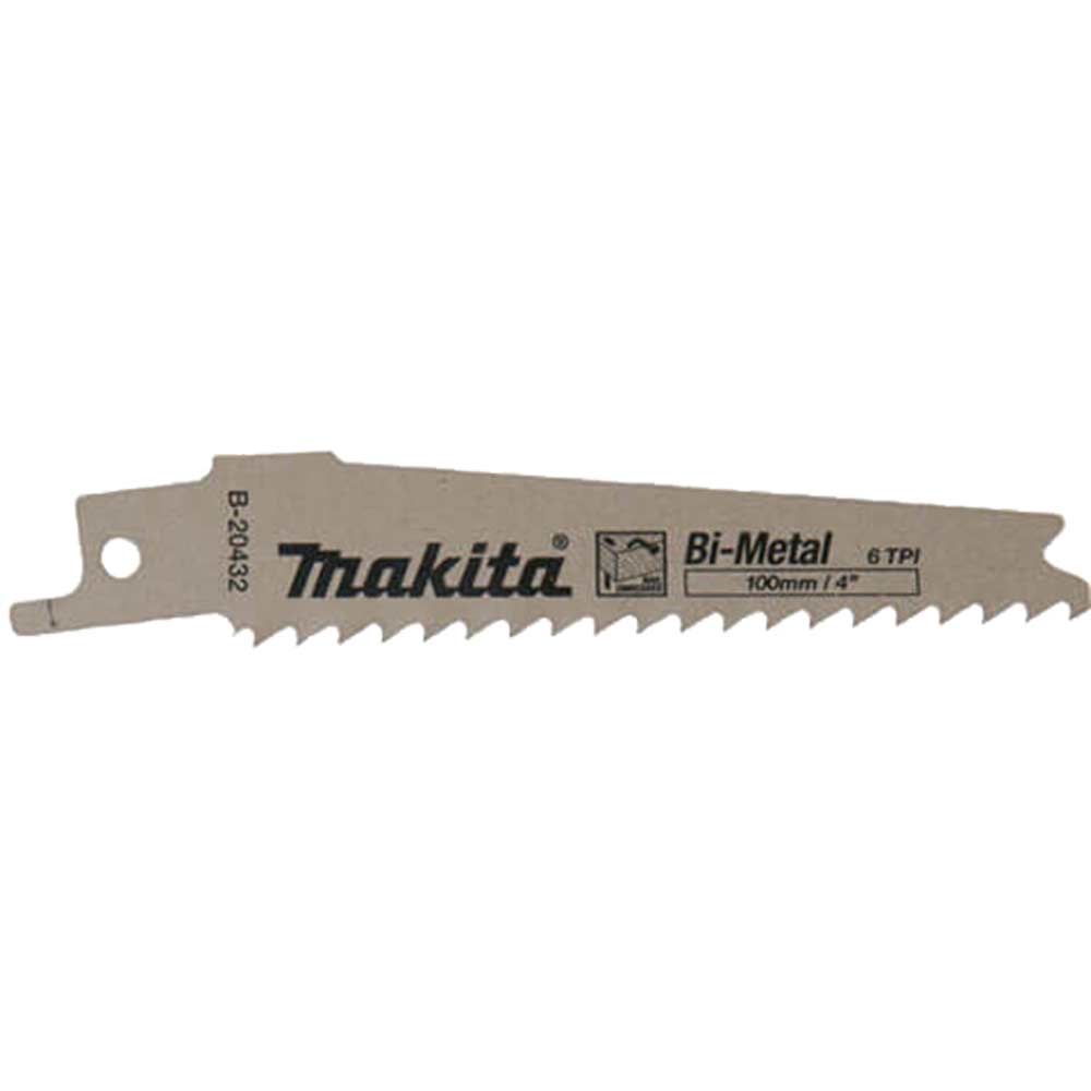 Makita B20432 BiMetal Reciprocating Wood Cutting Blades 100mm Pack of 5
