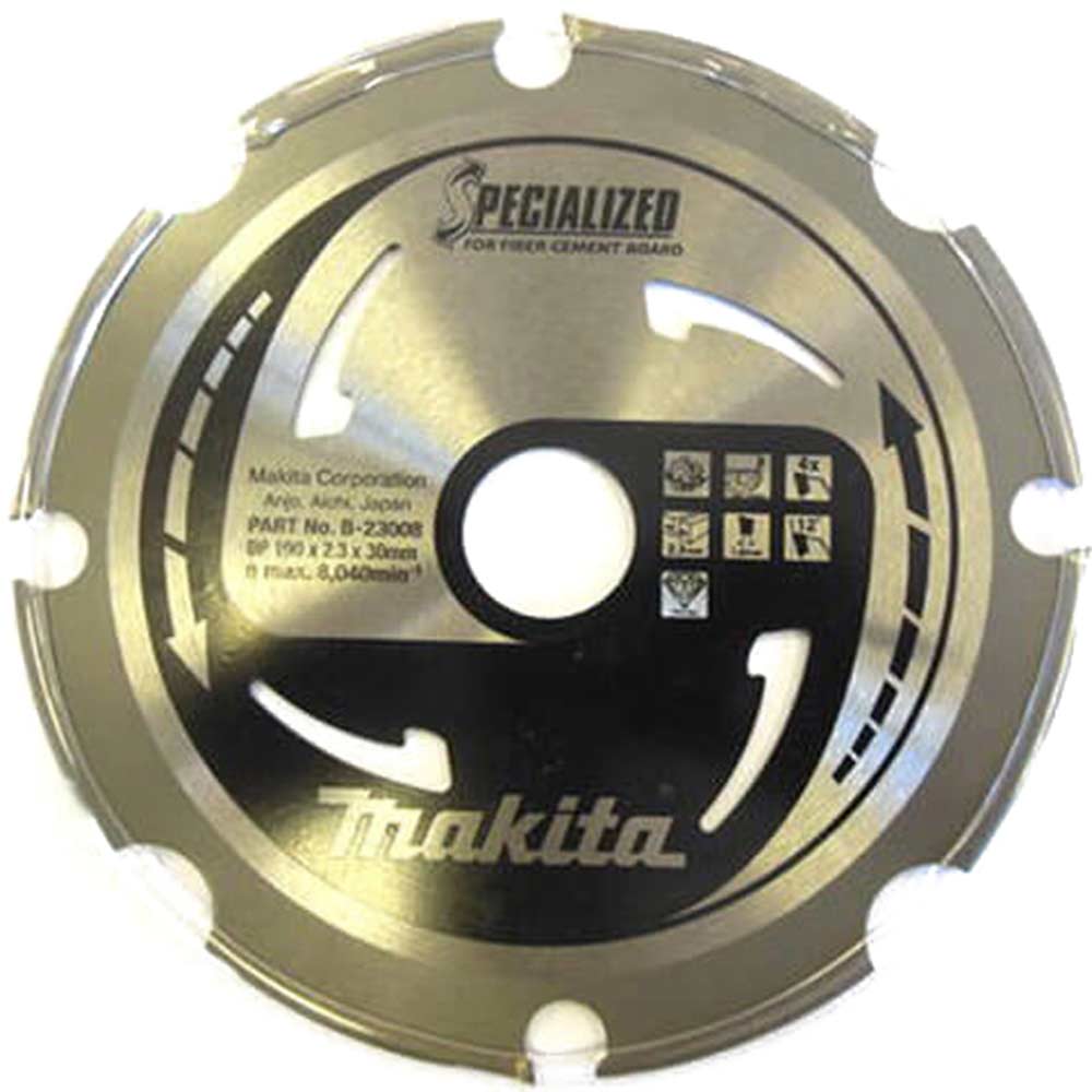Makita PCD Circular Saw Blade 190mm x 4 Teeth 30mm Bore