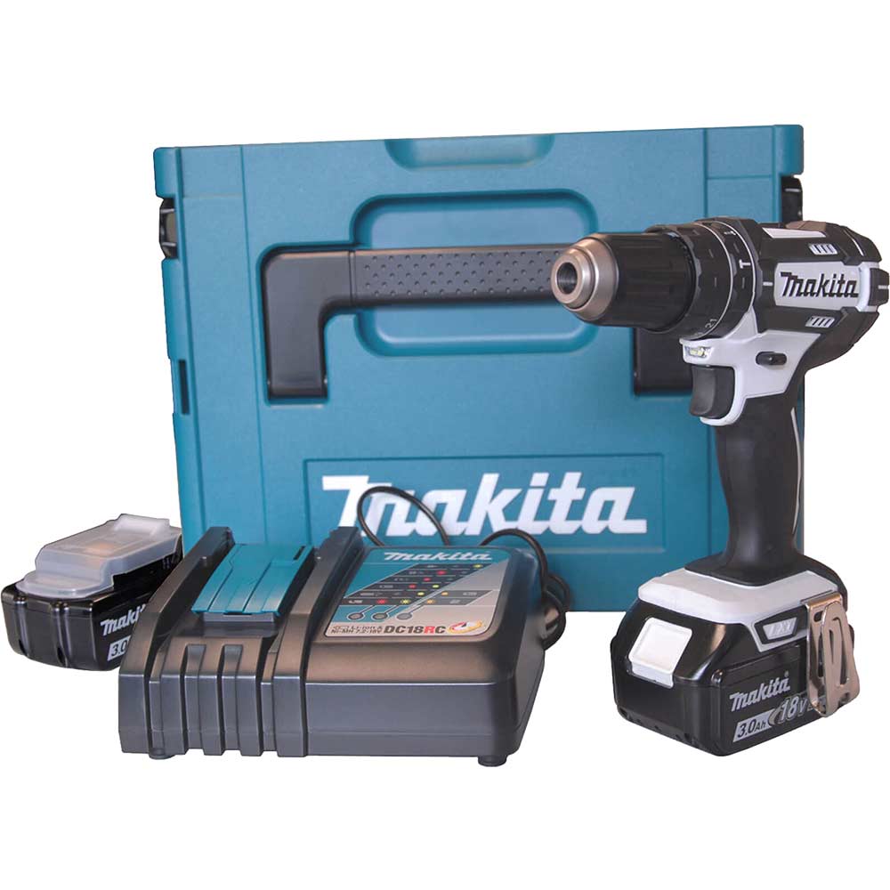 Makita DHP482RFWJ 18v Cordless LXT Combi Drill with 2 Lithium Ion Batteries 3ah