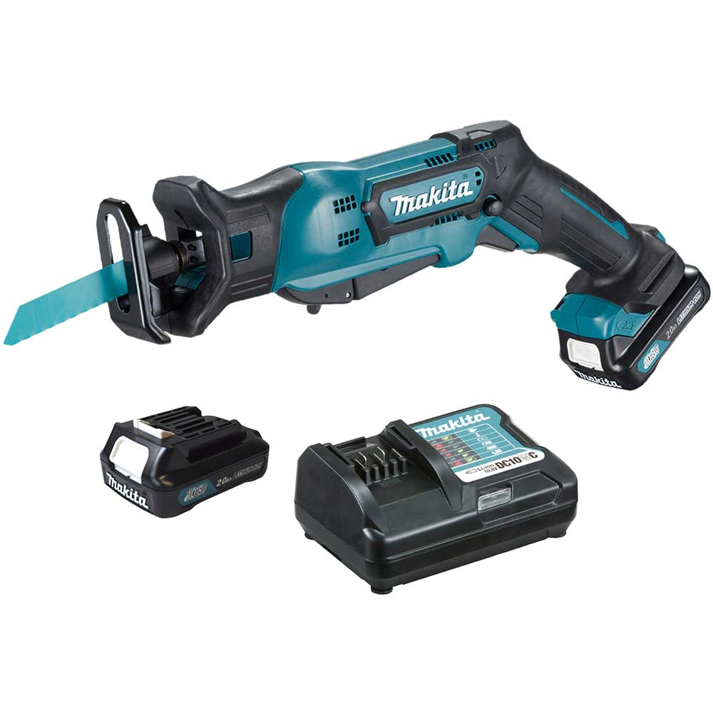 Makita JR103DZ 108v Cordless CXT Reciprocating Saw with 2 Lithium Ion Batteries 2ah