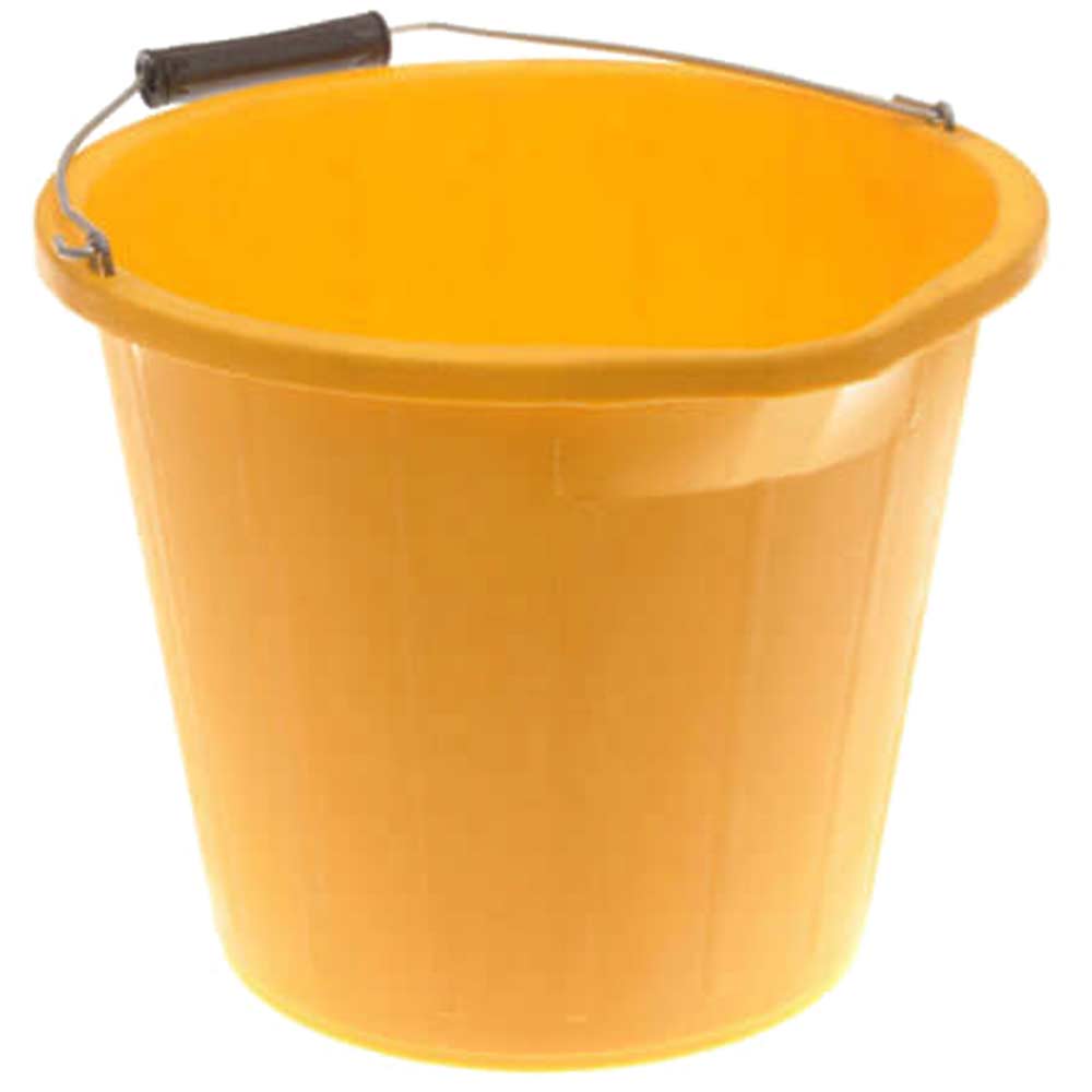 Heavy Duty Builders 3 Gallon Bucket Yellow