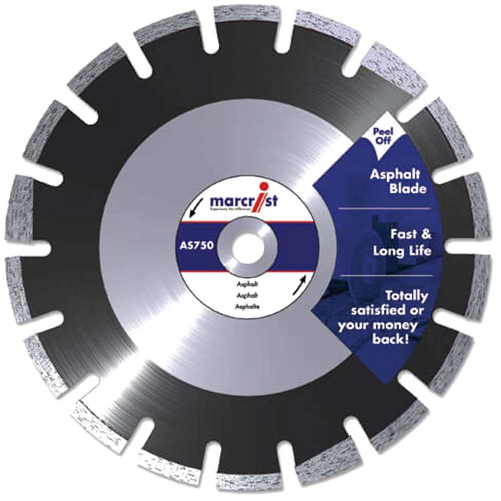 Marcrist AS750 400mm x 25mm Fast Diamond Cutting Blade for Asphalt