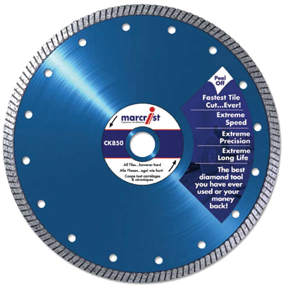Marcrist CK850 150mm x 22mm Fast Tile Saw Diamond Cutting Blade without Flange for Marble Slate and Granite