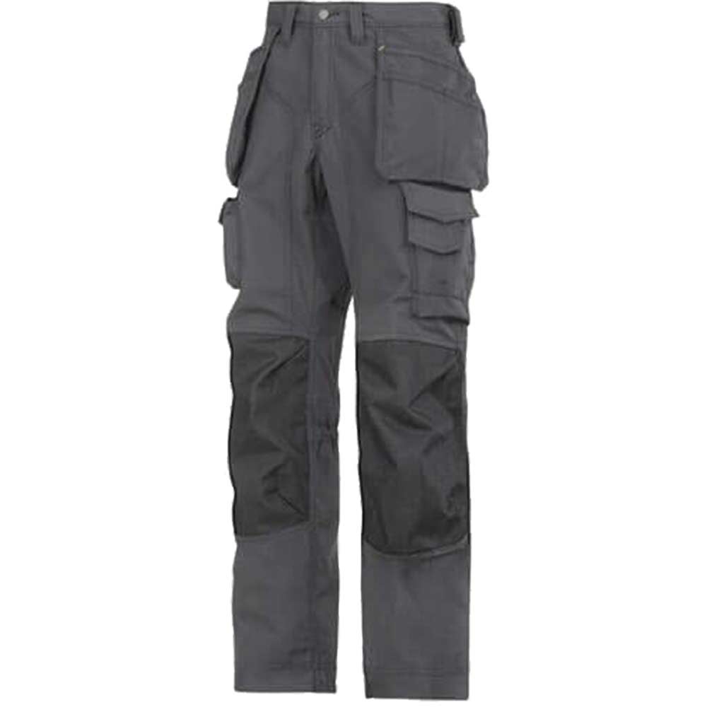 Snickers Mens Rip Stop Floor Layer Trousers Grey Black 33 Waist 30 Leg