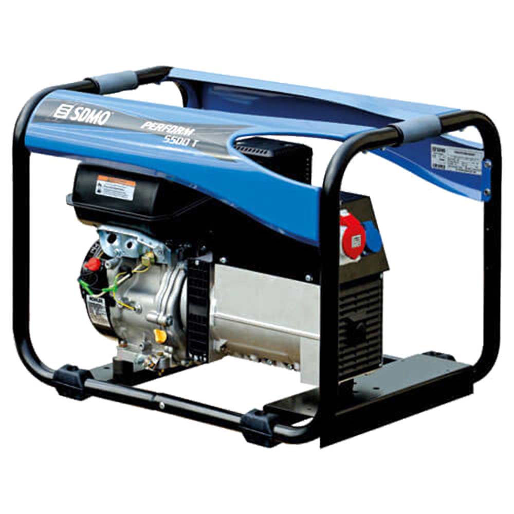 SDMO PERFORM 5500T 3 Phase Portable Petrol Generator 56 Kw 7Kva with Kohler CH395 Engine
