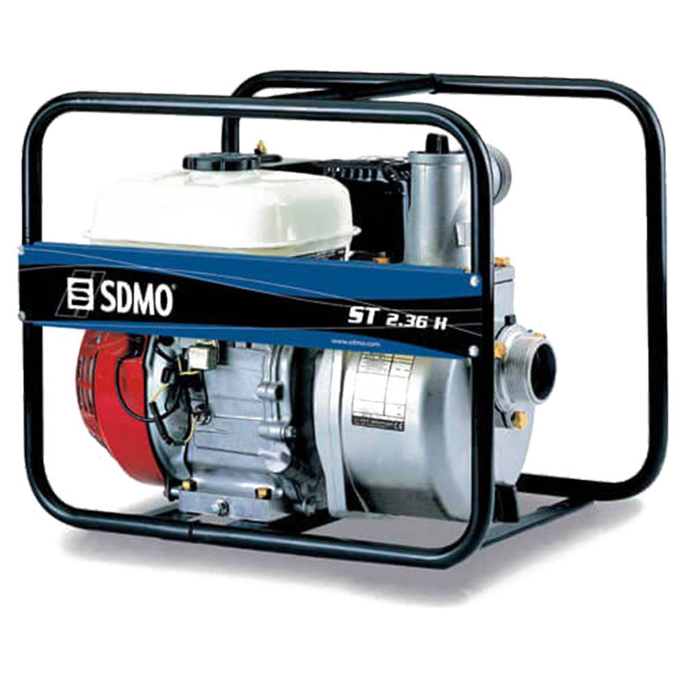 SDMO ST236H Petrol Clean Water Surface Water Pump 2 50mm 29 Metre Lift 36000 Litres Hour Max Flow with Honda GX120 Engine