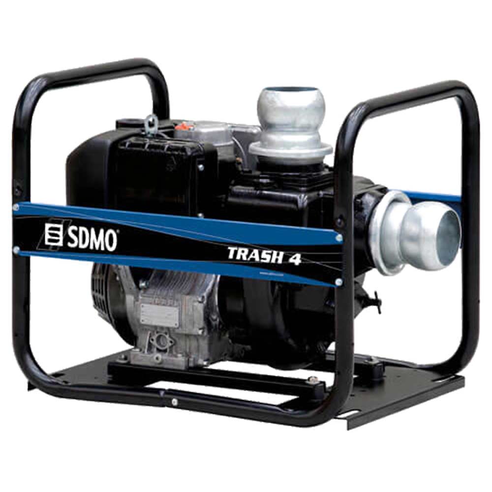 SDMO TRASH4 Diesel Dirty Water Surface Pump 4 100mm 17 Metre Lift 108000 Litres Hour Max Flow with Kohler KD350 Engine