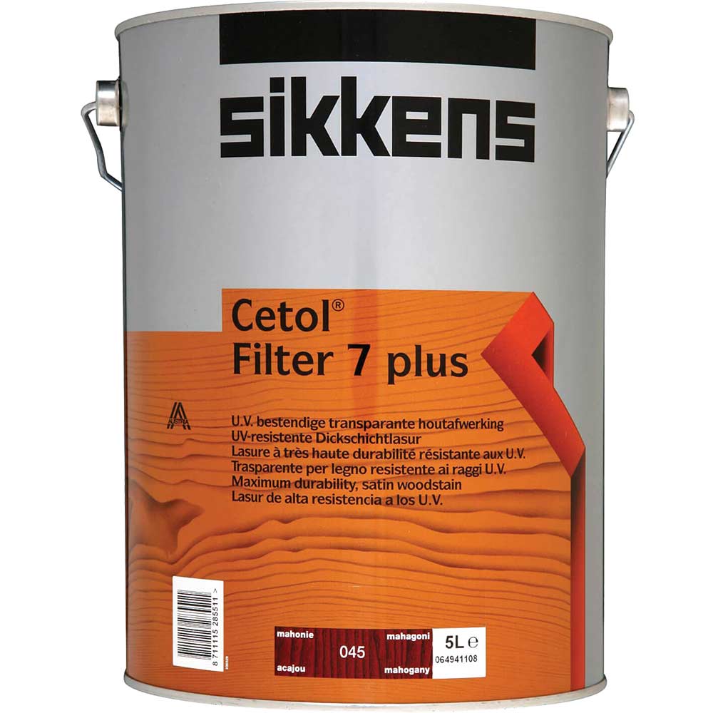 Sikkens Cetol Filter 7 Plus Translucent Woodstain Mahogany 5 Litre