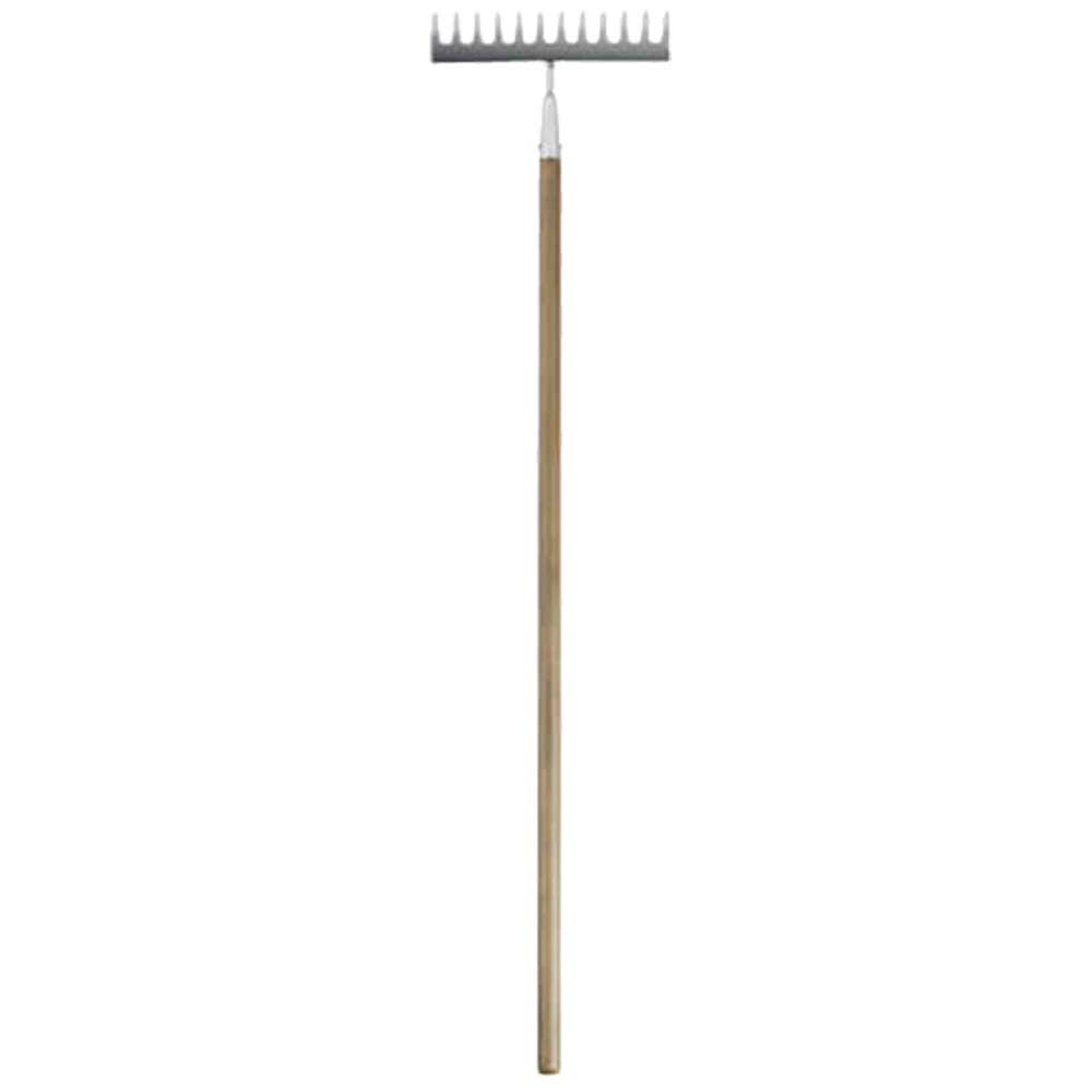 Spear and Jackson Traditional Stainless Steel Soil Rake 12 Teeth with 1219mm Wooden Handle