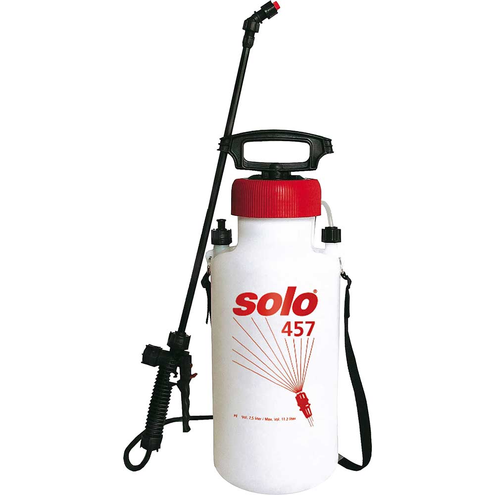 Solo 457 Pro Pressure Sprayer for Chemicals and Water 9 Litres Holds 7 Litres with 500mm Spray Lance