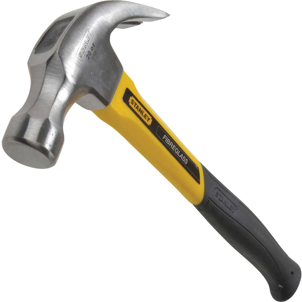 Stanley Fibreglass Curved Claw Hammer 20 oz