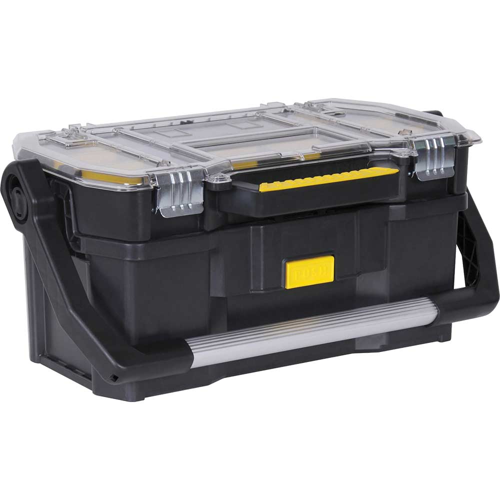 Stanley Plastic Tote Tool Box with Removeable Top Tool Organiser 560mm 22