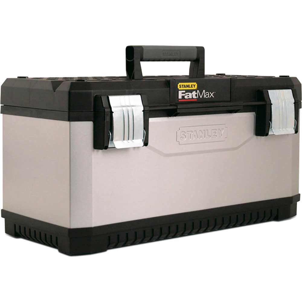 Stanley Metal and Plastic Tool Box Silver and Black 510mm 20