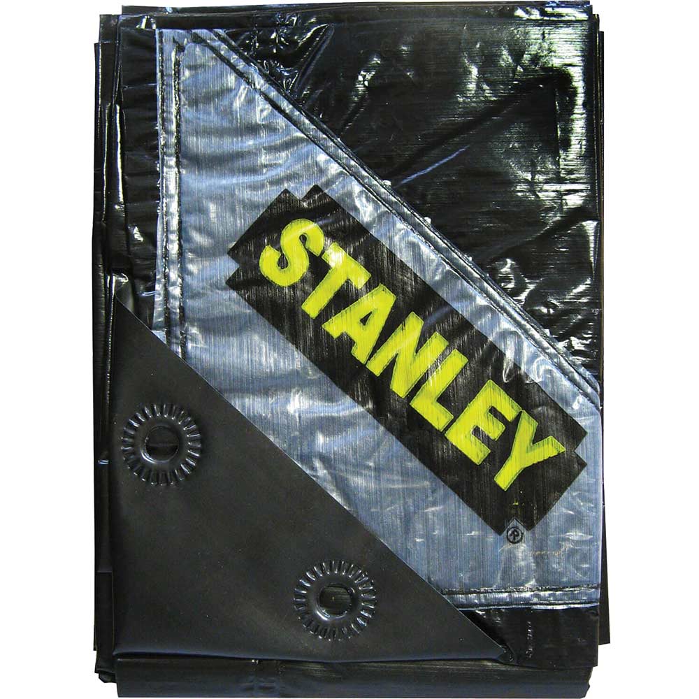 Stanley Premier Black Tarpaulin 19 x 29 Metre 6 x 9 Feet
