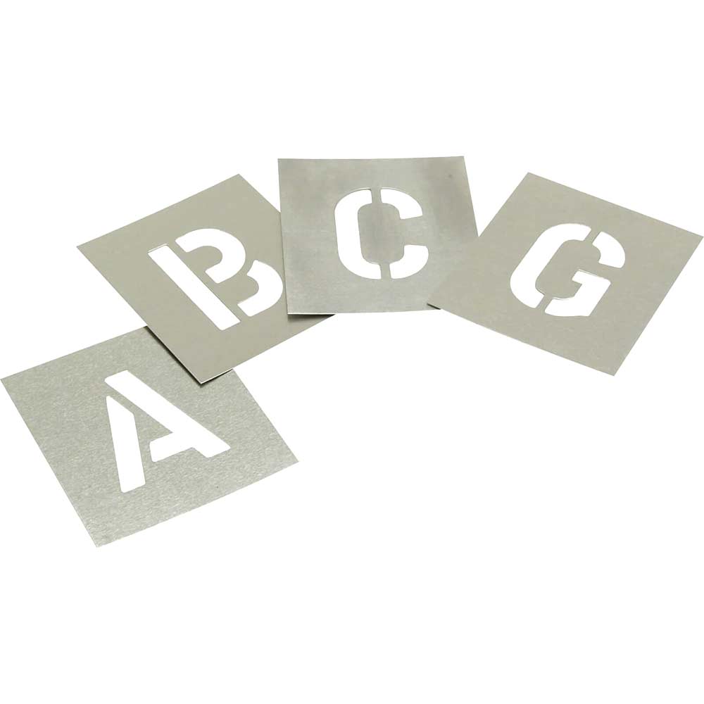 Atb Set Zinc Stencils Letters 6In