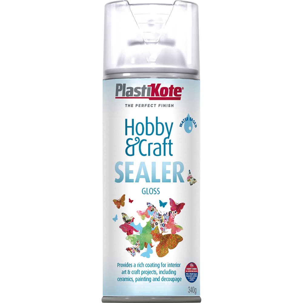 Plastikote Hobby and Craft Sealer Spray Clear Gloss 400ml