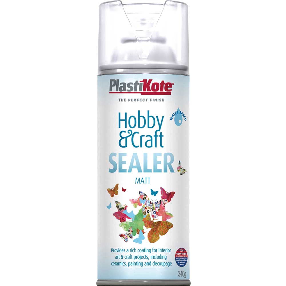 Plastikote Hobby and Craft Sealer Spray Clear Matt 400ml