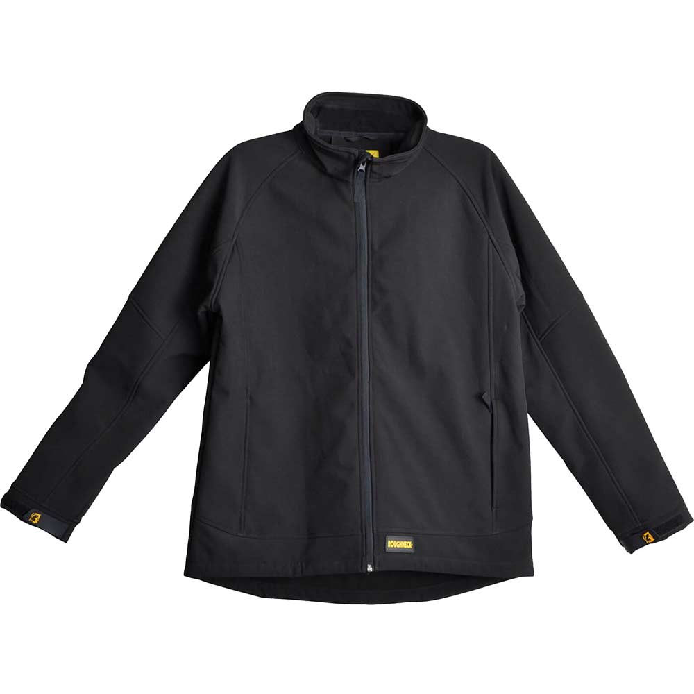 Roughneck Mens Soft Shell Work Jacket Black Medium