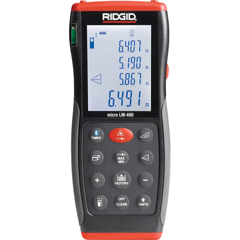 Ridgid Micro LM400 Advanced Laser Distance Measure with Bluetooth
