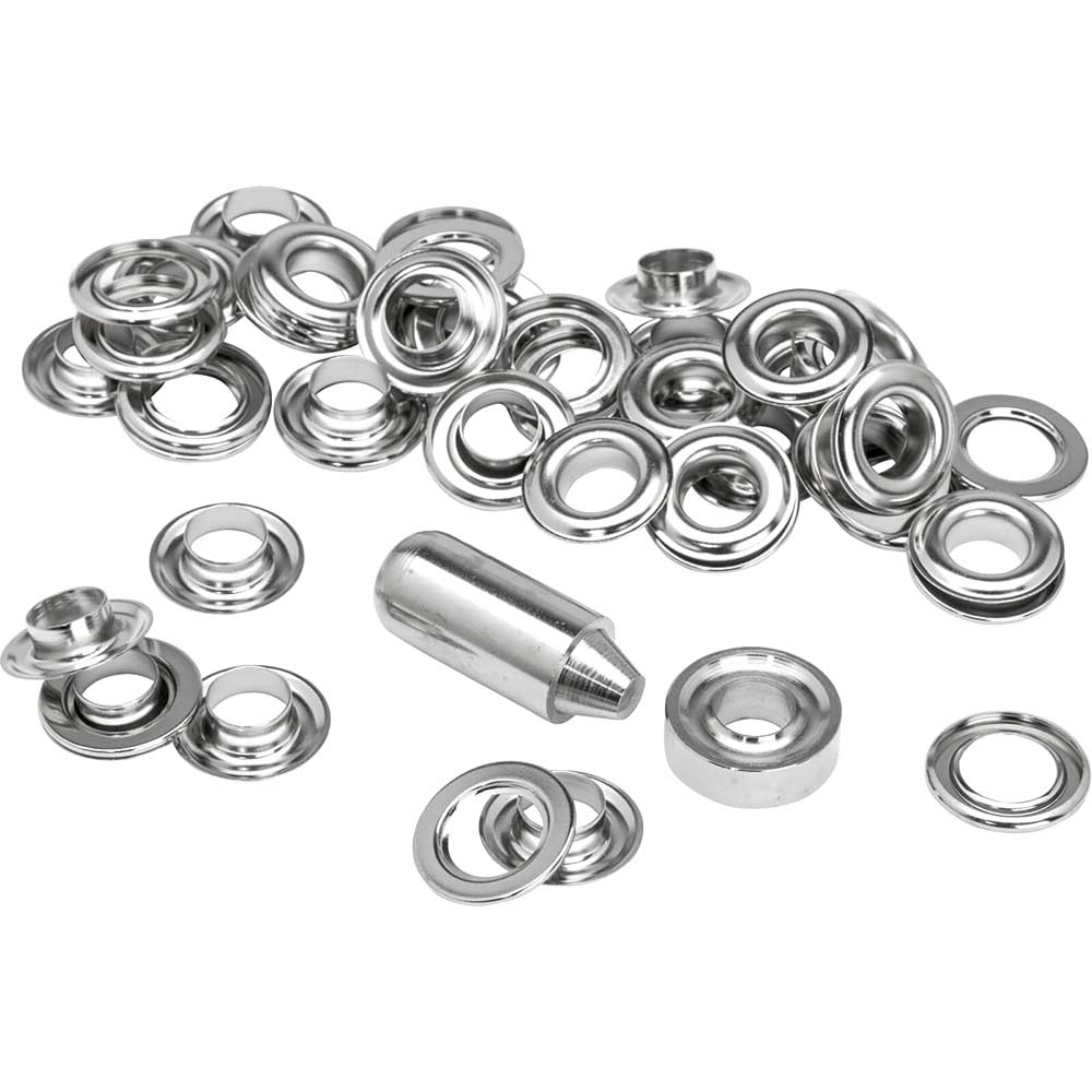 Rapid Pack of 25 Grommets 12mm x 23mm with Anvil and Hammer