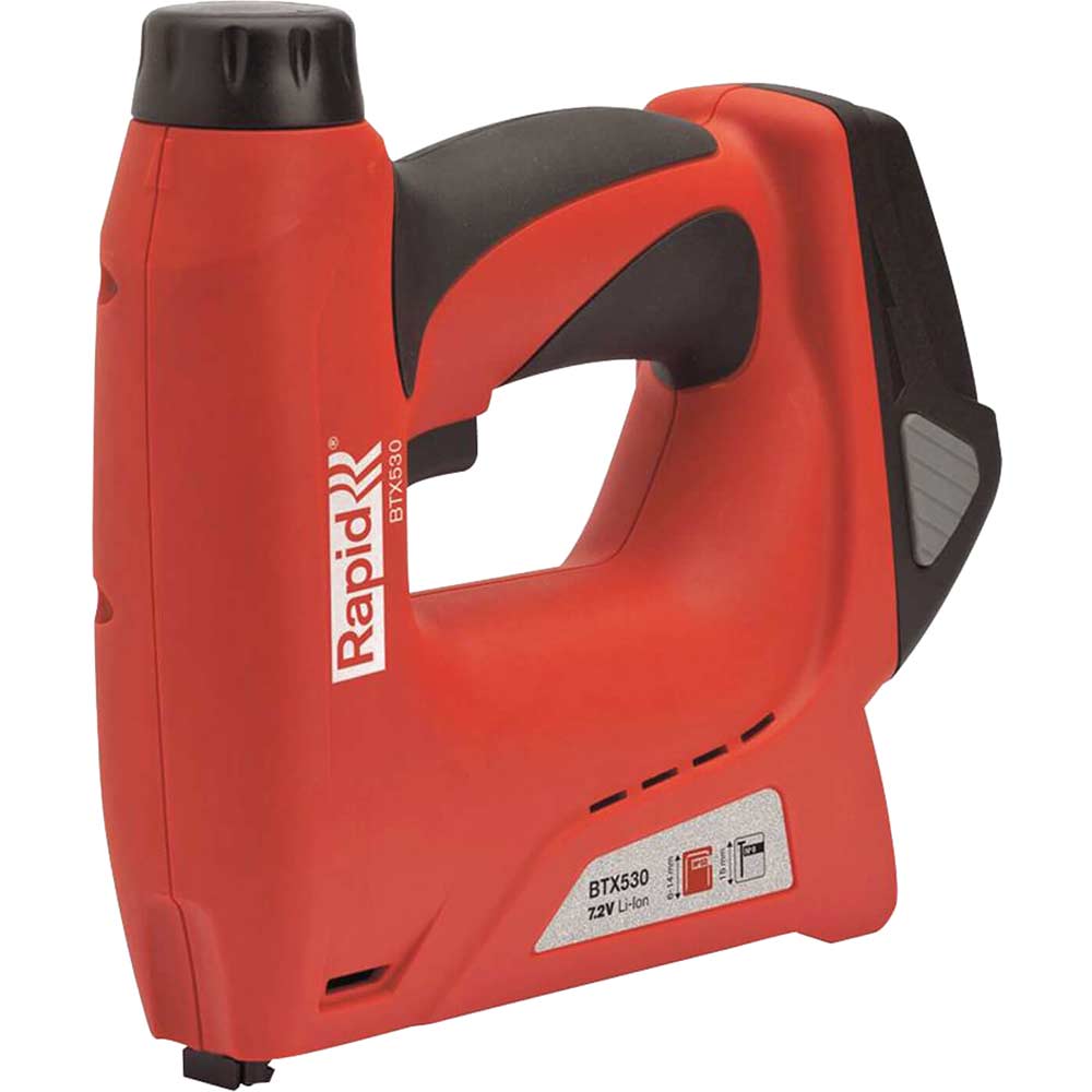 Rapid BTX530 72v Cordless Staple Gun 6 14mm with Integral Lithium Ion Battery