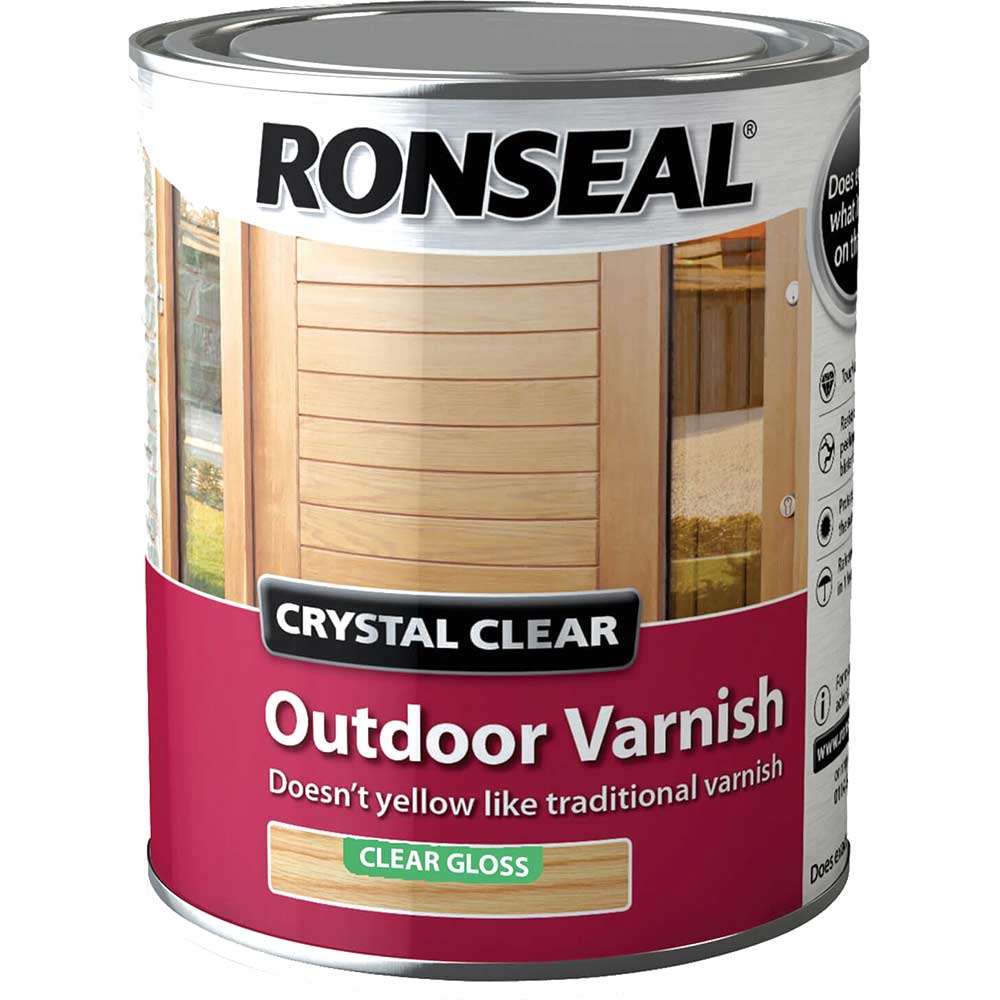 Ronseal Crystal Clear Outdoor Varnish Matt 25 Litre