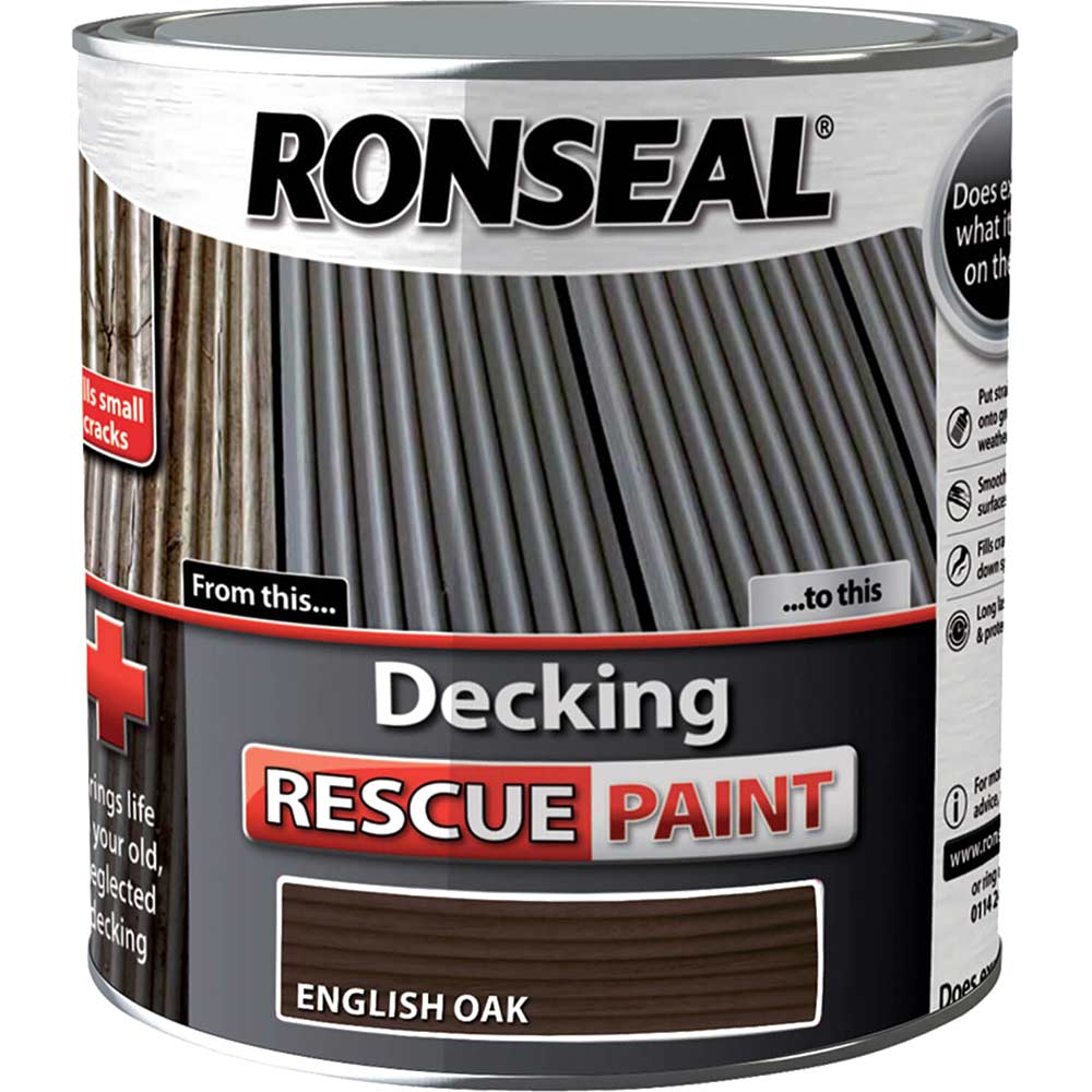 Ronseal Decking Rescue Paint English Oak 25 Litre