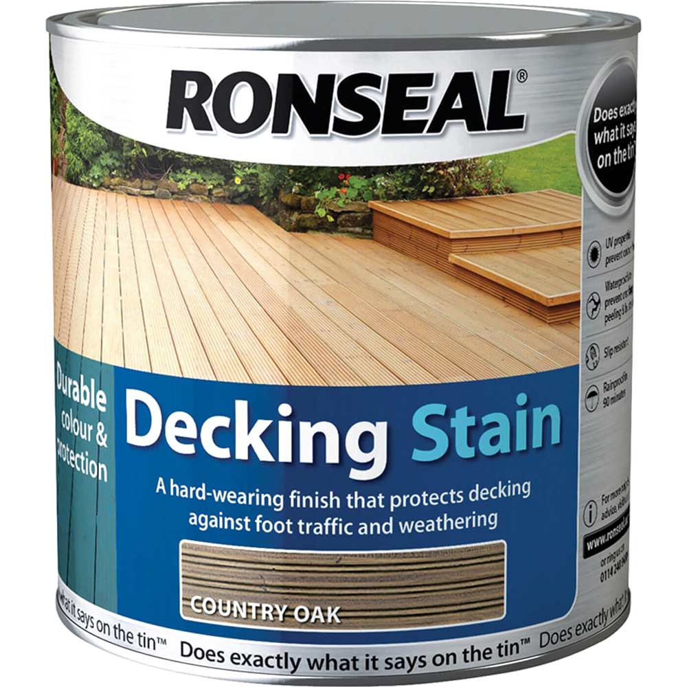 Ronseal Decking Stain Rich Teak 25 Litre