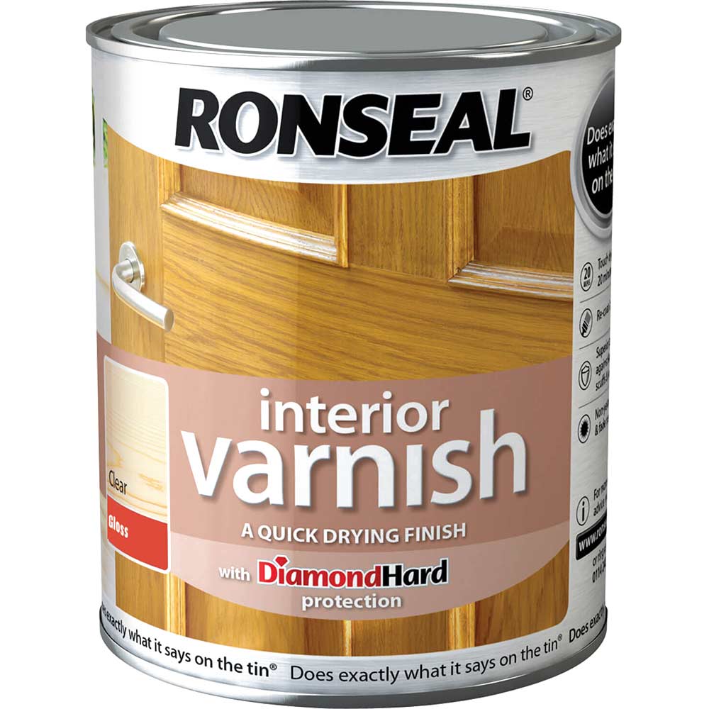 Ronseal Interior Varnish Quick Dry Gloss Clear 250ml