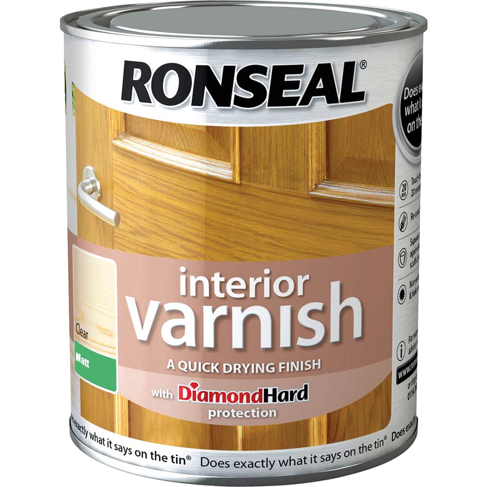 Ronseal Interior Varnish Quick Dry Matt Clear 750ml