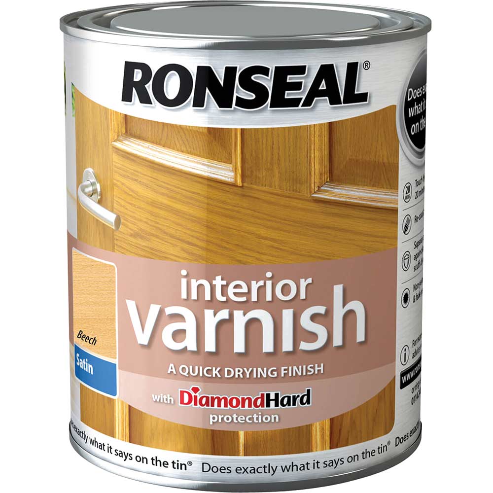 Ronseal Interior Varnish Quick Dry Satin Beech 250ml