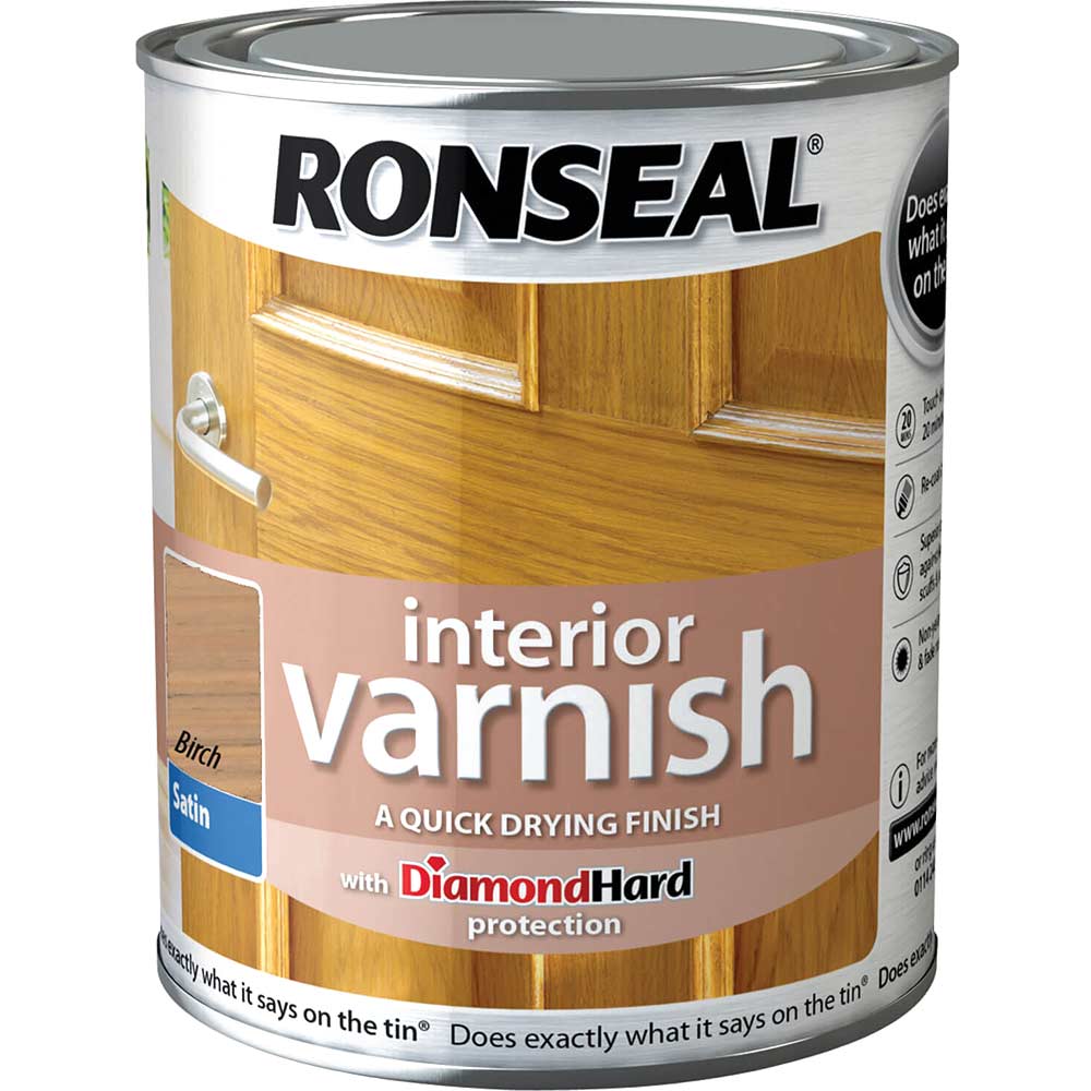 Ronseal Interior Varnish Quick Dry Satin Birch 250ml