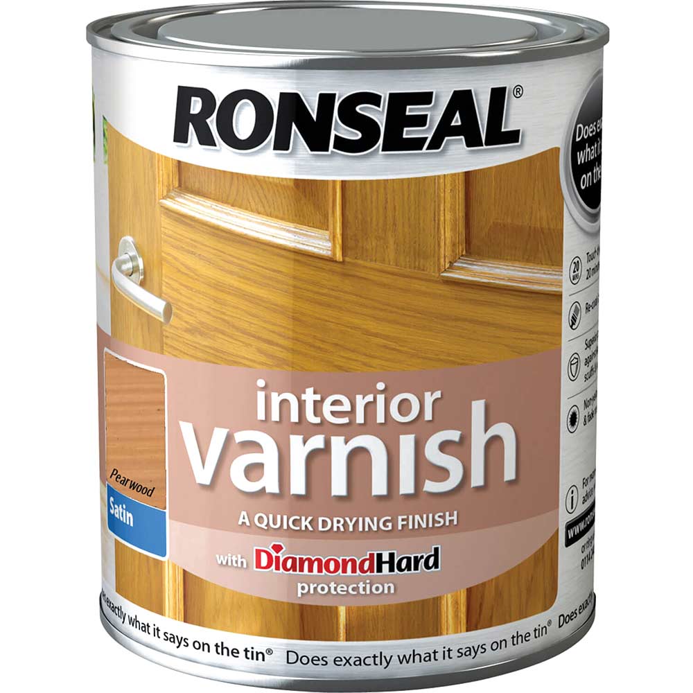 Ronseal Interior Varnish Quick Dry Satin Pearwood 250ml
