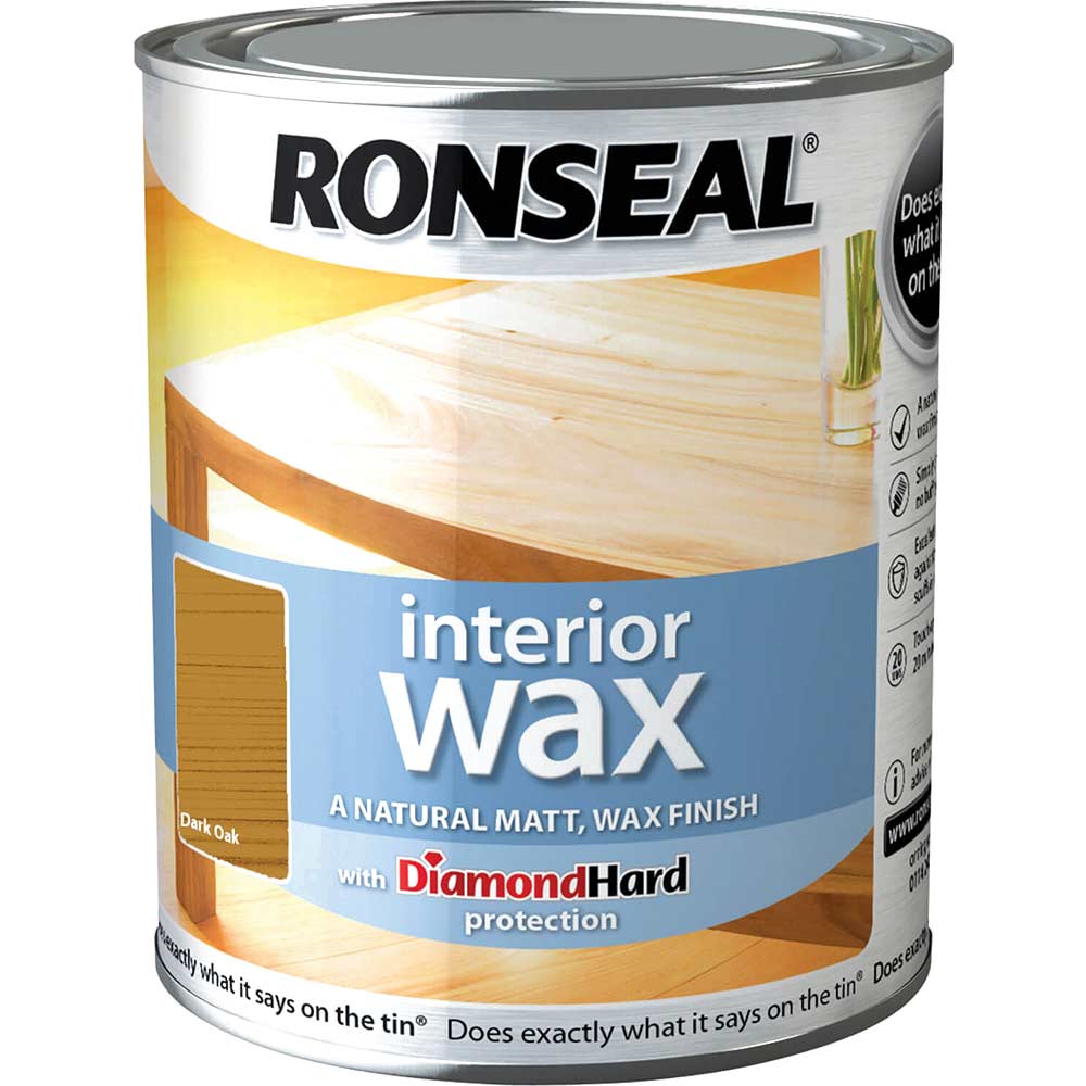 Ronseal Interior Wax Dark Oak 750ml
