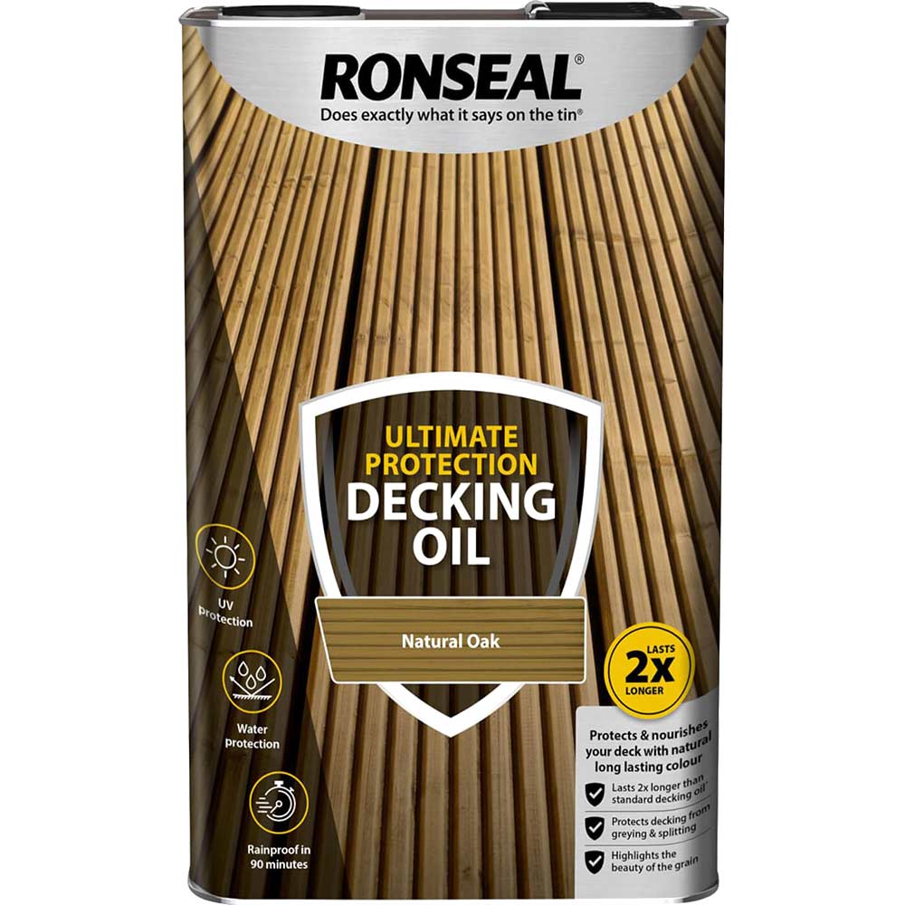 Ronseal Ultimate Protection Decking Stain Natural Oak 5 Litre