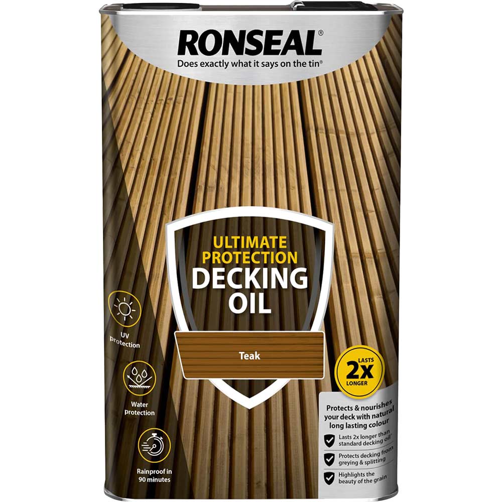 Ronseal Ultimate Protection Decking Stain Teak 5 Litre