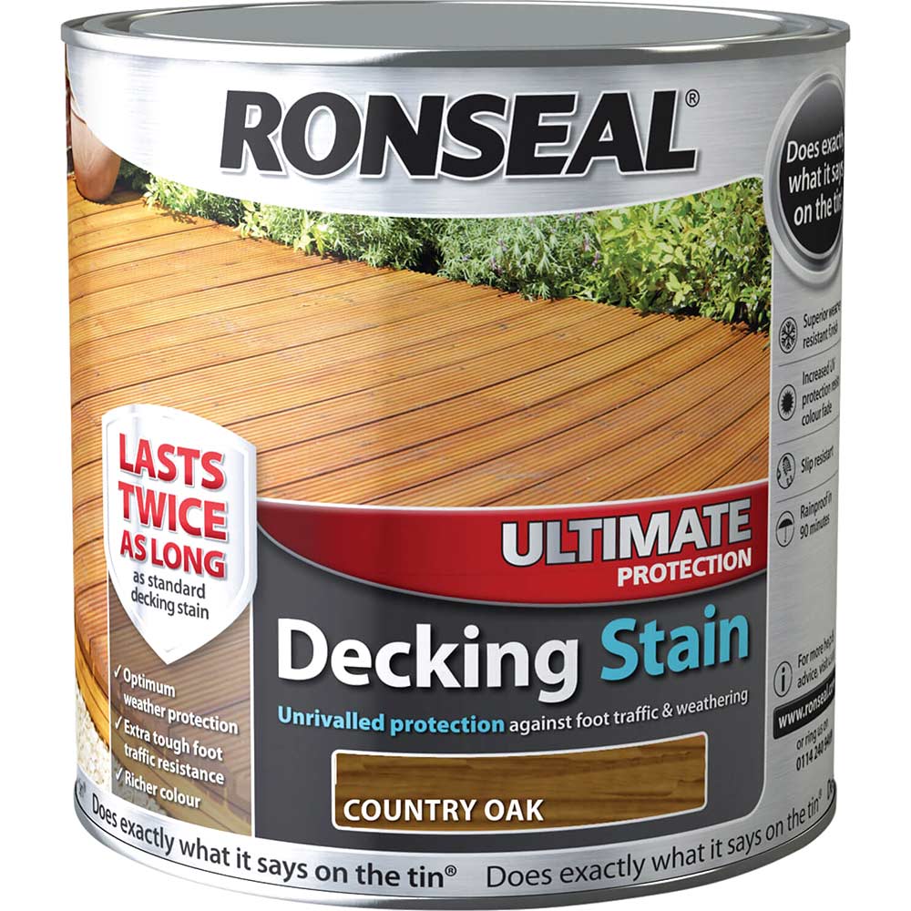 Ronseal Ultimate Protection Decking Stain Country Oak 25 Litre