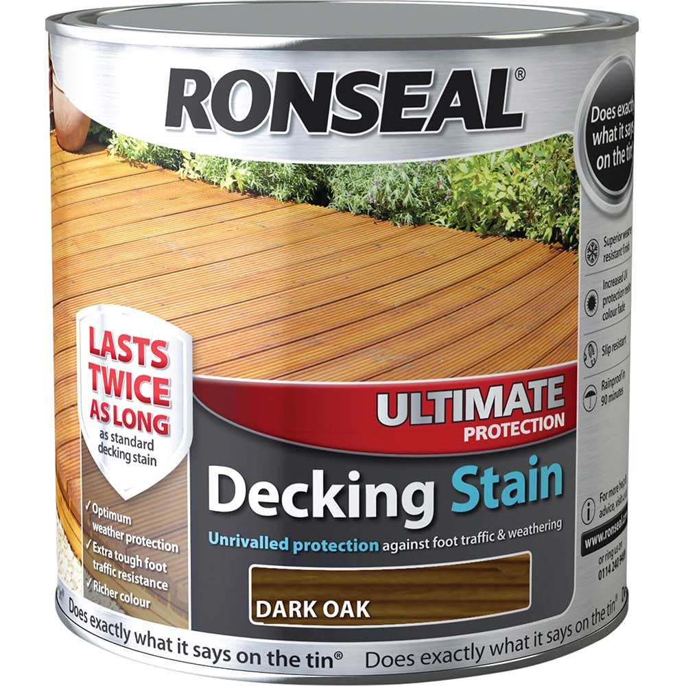 Ronseal Ultimate Protection Decking Stain Dark Oak 25 Litre
