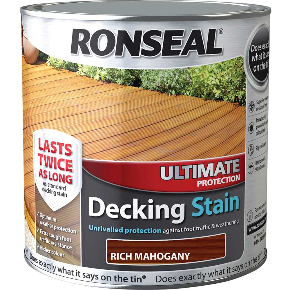 Ronseal Ultimate Protection Decking Stain Rich Mahogany 25 Litre