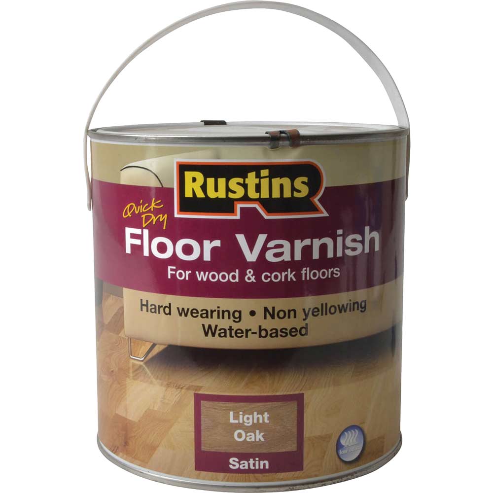 Rustins Quick Dry Coloured Floor Varnish Light Oak 25 Litre