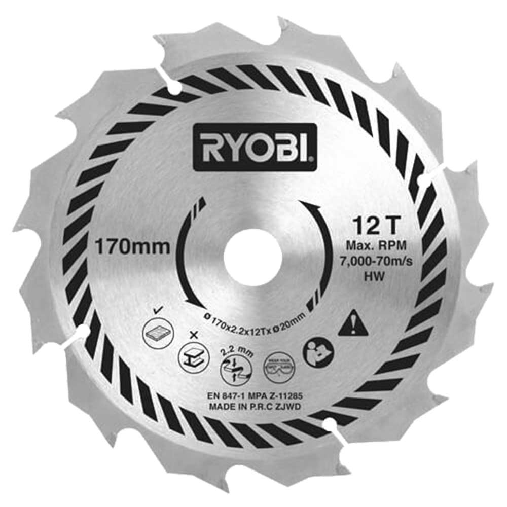 Ryobi 170mm 12 Tooth Circular Saw Blade for EWS1150RS Circular Saws