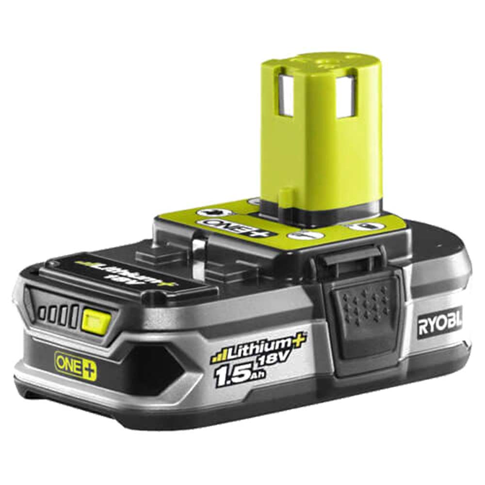 Ryobi RB18L15 18v Cordless Lithium Ion Slim Battery with Fuel Gauge 15ah for ONE Compatible Tools