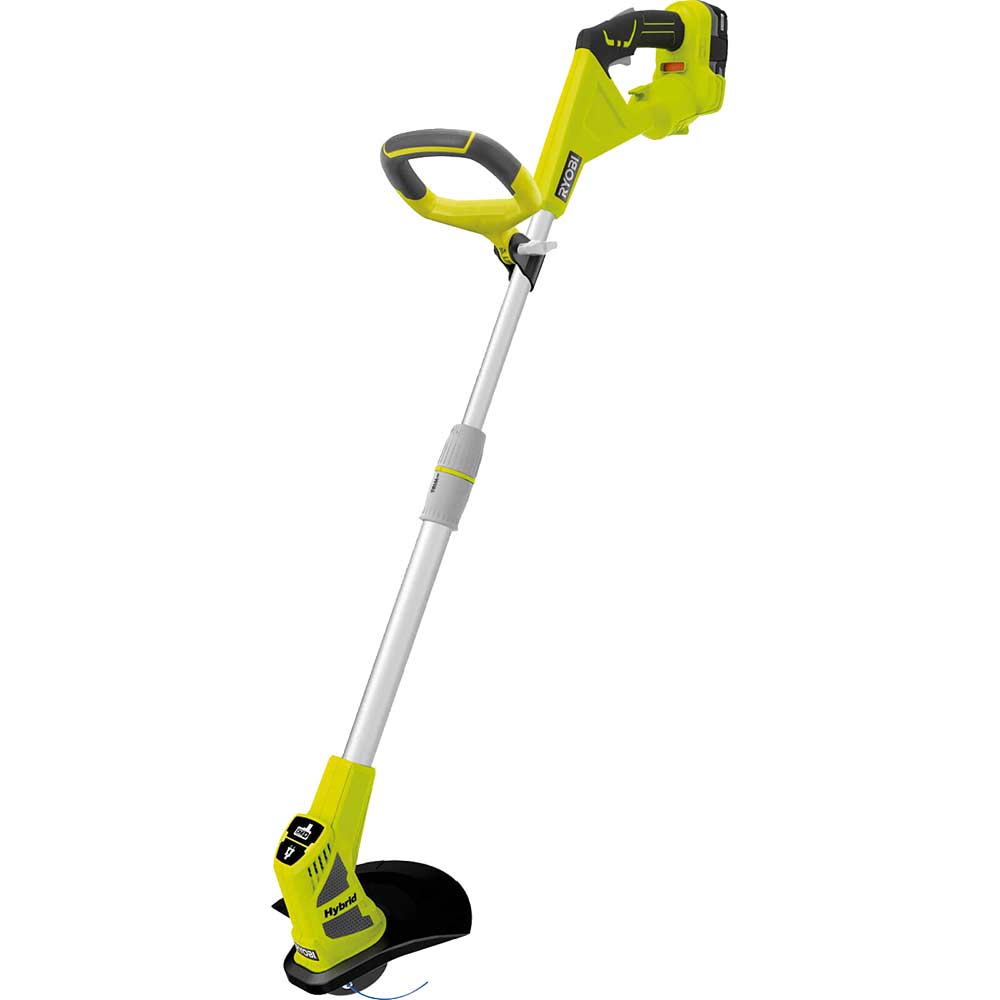 Ryobi RLT1830H13 ONE 18v and 240v Hybrid Grass Trimmer 250 300mm Cut with 1 Lithium Ion Battery 13ah