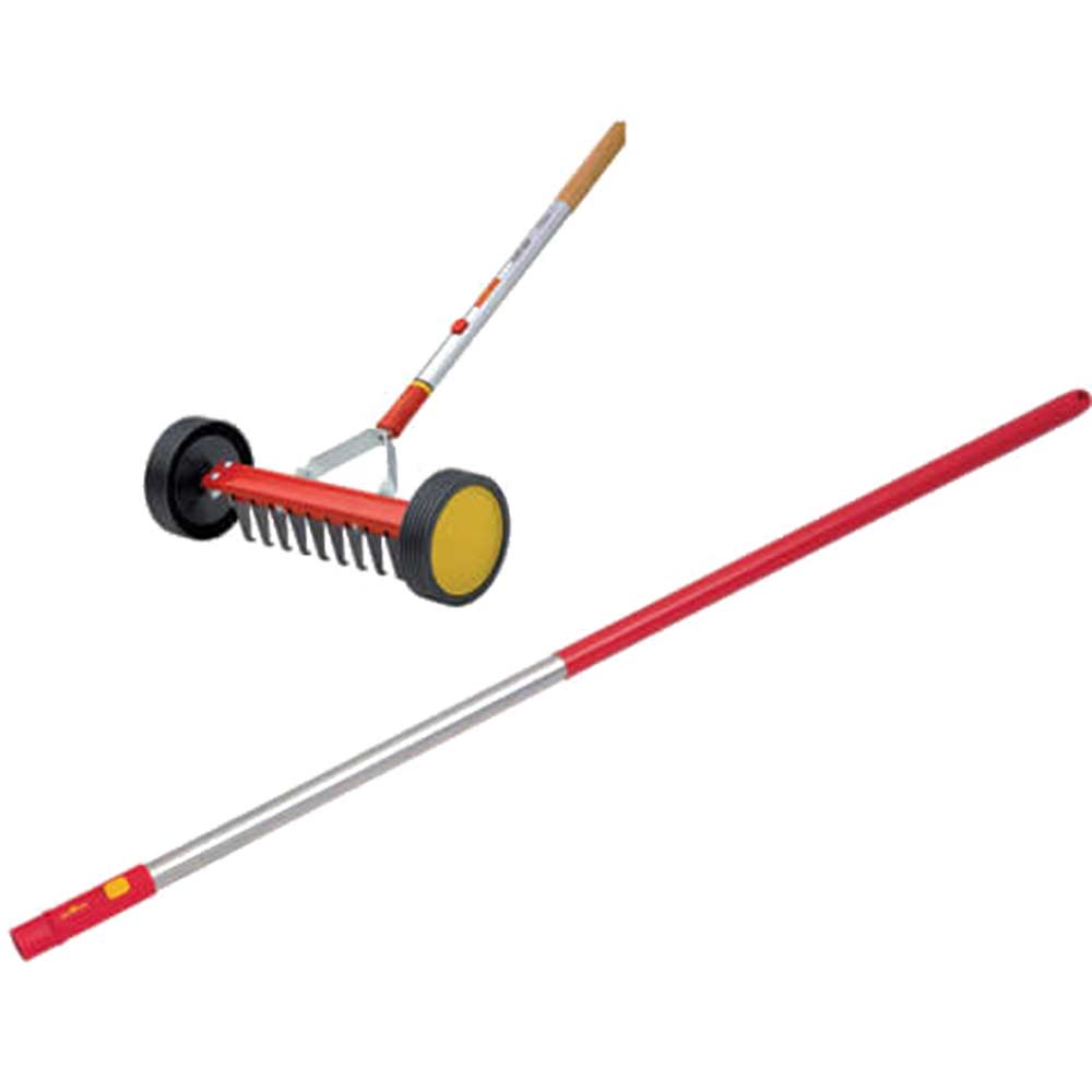 Wolf Garten Multi Change Garden Roller Moss Removal Rake Aluminium Handle 1500mm