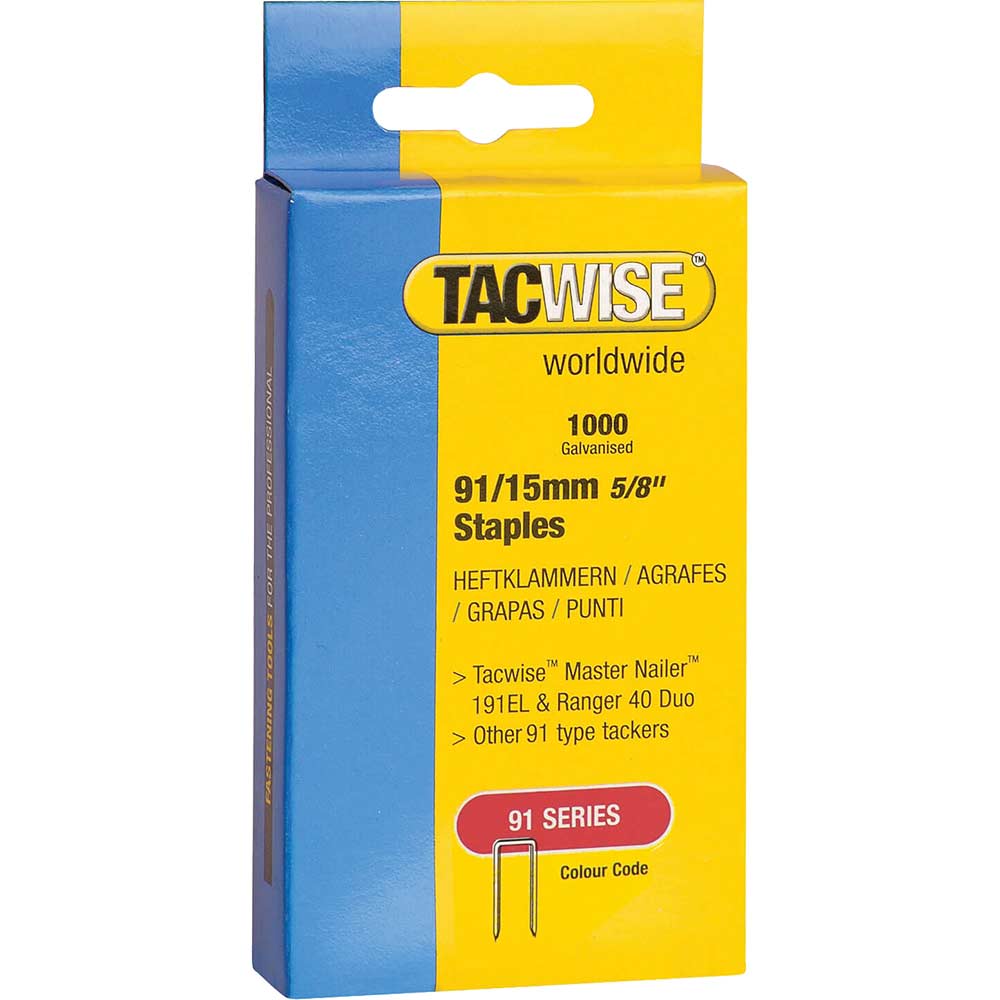 Tacwise 9115mm Staples Pack of 1000